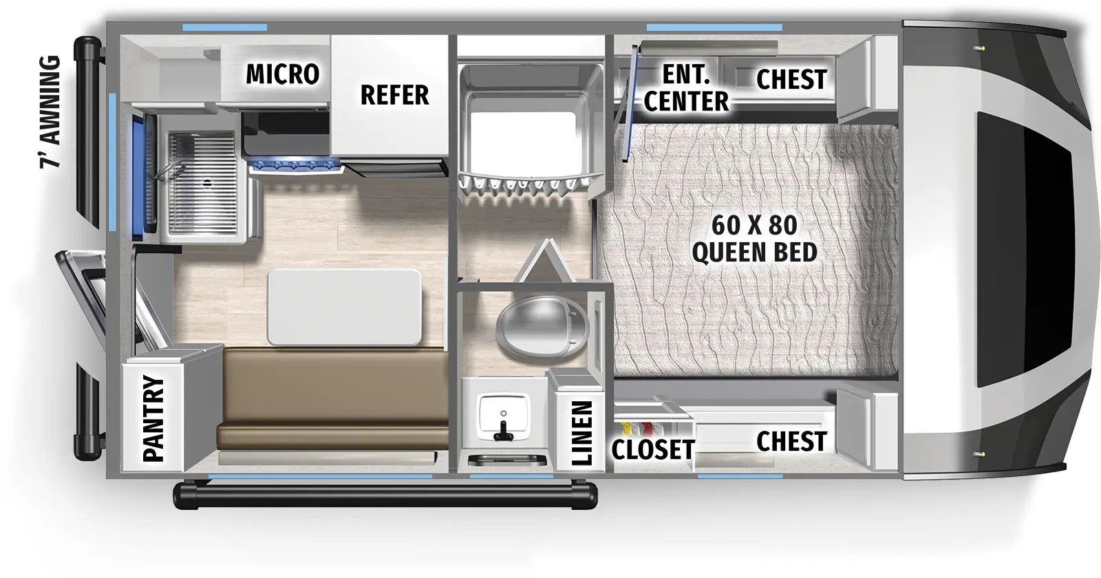 Real Lite Truck Camper HS-2110 Floorplan